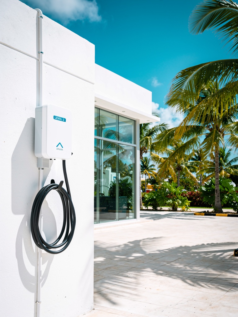 EV charging station installation Aruba